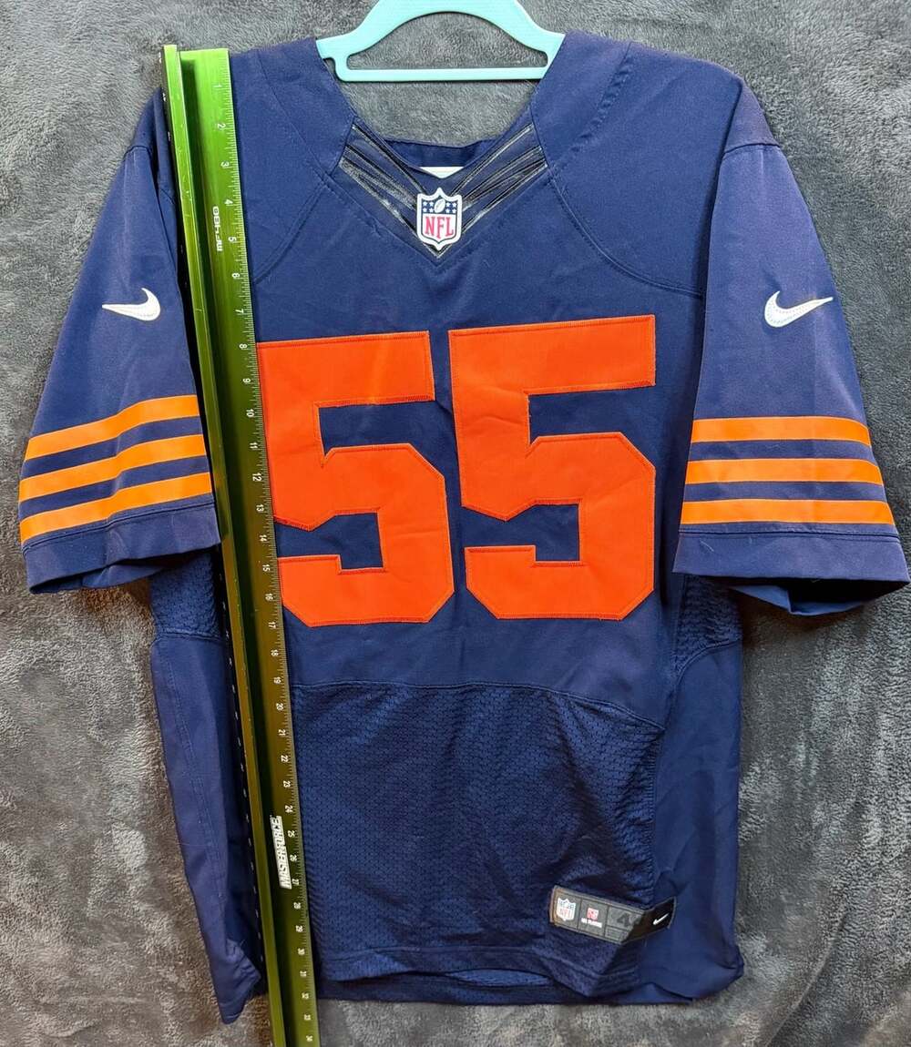 Nike Chicago Bears Lance Briggs #55 Jersey Size 44 Blue NFL On Field